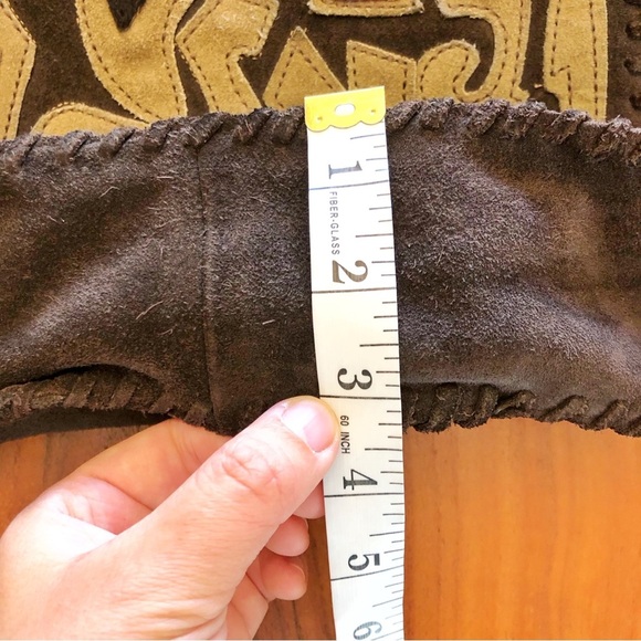 Lollipops Genuine Leather Suede Minimalist Neutral Tone Brown Roomy Shoulder Bag - Picture 16 of 16